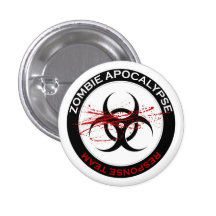 Bouton d'équipe de réponse d'apocalypse de zombi pin's avec agrafe