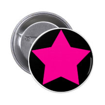 Bouton d'étoile d'Emo (rose) Badges Avec Agrafe