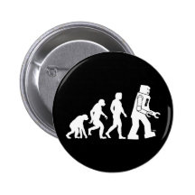 Bouton d'évolution de robot pin's avec agrafe