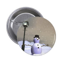 Bouton d'homme de neige pin's avec agrafe