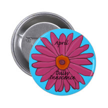 Bouton d'innocence de marguerite d'avril badge