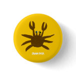 Bouton d'insigne d'art : Crabe fou de plage de tin badges publicitaires