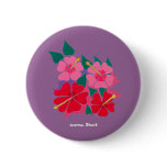 Bouton d'insigne d'art : Pourpre de ketmie badges publicitaires