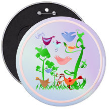 Bouton d'oiseaux de ressort badges avec agrafe
