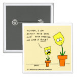Bouton drôle de bande dessinée de tulipes pin's avec agrafe