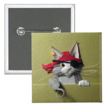 Bouton du chaton #2 de pirate pin's