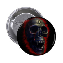 Bouton du crâne 1 de démon badges avec agrafe