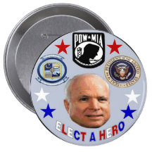 Bouton du héros 4-Inch de McCain Badges Avec Agrafe