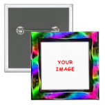 Bouton en plastique d'arc-en-ciel badges