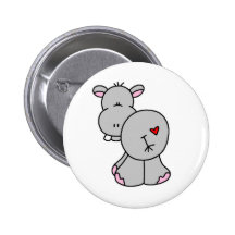 Bouton fait sur commande de dos d'hippopotame badge