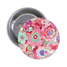 Bouton fantaisie floral badges avec agrafe
