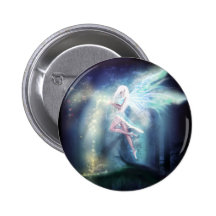 Bouton féerique d'art d'imaginaire de Goth d'hiver Badge Avec Épingle