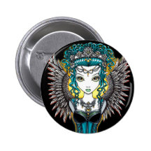 Bouton gothique d'ange gardien de "Alaura" Badge Avec Épingle