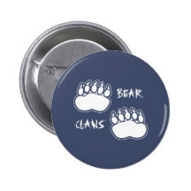 Bouton gris bleu-foncé de griffes d'ours pin's