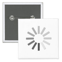 bouton gris de symbole de chargement d'ordinateur badge avec épingle