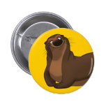 Bouton heureux de loutre badge