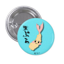 Bouton heureux de Tempura de crevette Badge