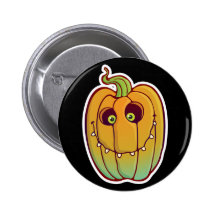 Bouton idiot de citrouille badges avec agrafe