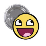 Bouton impressionnant de visage badges avec agrafe