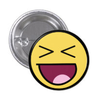 Bouton impressionnant heureux de visage badge