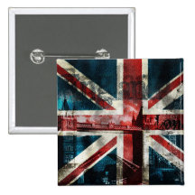 Bouton/insigne d'Union Jack Badges Avec Agrafe
