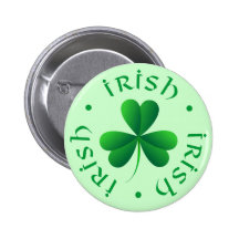 Bouton irlandais de shamrock badges avec agrafe