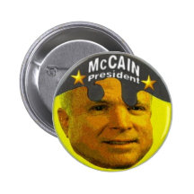 Bouton jaune de McCain Eagle Badge