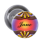 Bouton jaune de plaque signalétique pin's