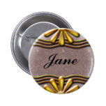 Bouton jaune de plaque signalétique pin's
