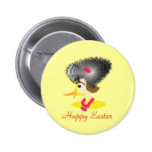 Bouton "Joyeuses Pâques " Pin's Avec Agrafe