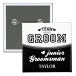 Bouton junior personnalisé de Groomsman de marié d Pin's