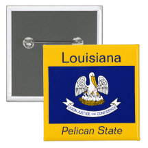 Bouton Louisianan de drapeau Pin's Avec Agrafe