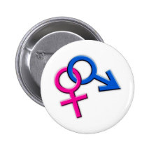 Bouton masculin et femelle relié 002 de symboles pin's avec agrafe