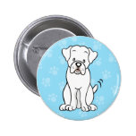 Bouton mignon de boxeur de chien de bande dessinée badge