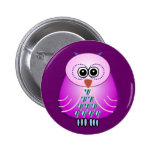 Bouton mignon de hibou badge avec épingle