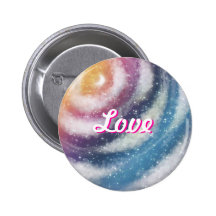 Bouton Nacreous de nuages de "amour" Badges Avec Agrafe