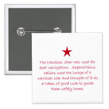 Bouton nautique de carré d'étoile badges avec agrafe
