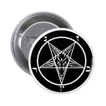 bouton noir de baphomet en métal-- mal ! ! badges avec agrafe