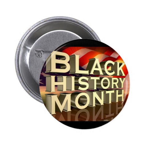 Bouton noir de mois d'histoire pin's avec agrafe