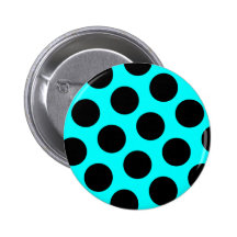 Bouton noir de pois badge avec épingle