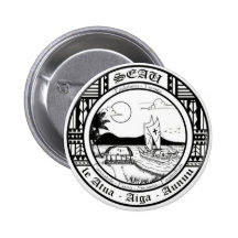 Bouton noir de SEAU Pin's Avec Agrafe