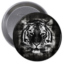 Bouton noir et blanc de cru de tigre badges