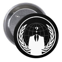 Bouton noir international anonyme badges avec agrafe