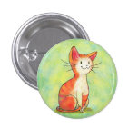 Bouton orange de chat pin's avec agrafe