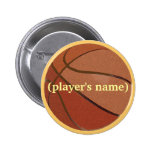 Bouton personnalisé de basket-ball badges avec agrafe