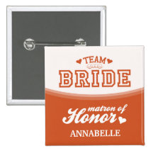Bouton personnalisé de dame de honneur de jeune ma badges avec agrafe