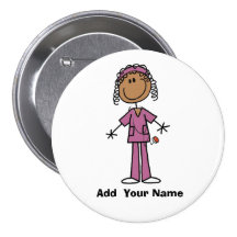 Bouton personnalisé d'infirmière d'Afro-américain Badge Avec Épingle