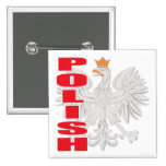 Bouton polonais d'Eagle Badge Avec Épingle