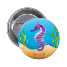 Bouton pourpre sous-marin d'hippocampe pin's