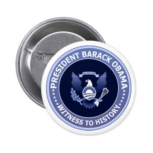 Bouton présidentiel de joint de victoire d'Obama Pin's Avec Agrafe